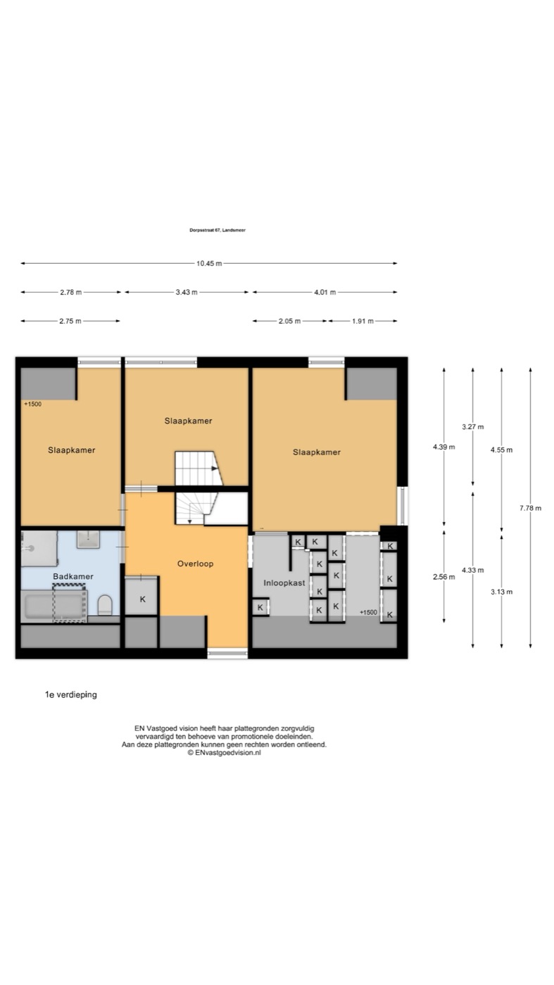 Plattegrond eerste verdieping