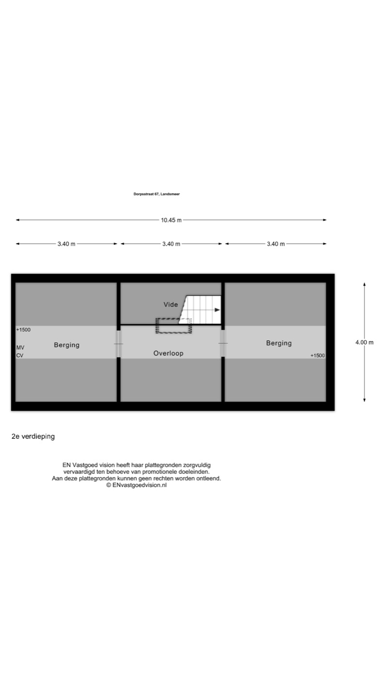 Plattegrond tweede verdieping